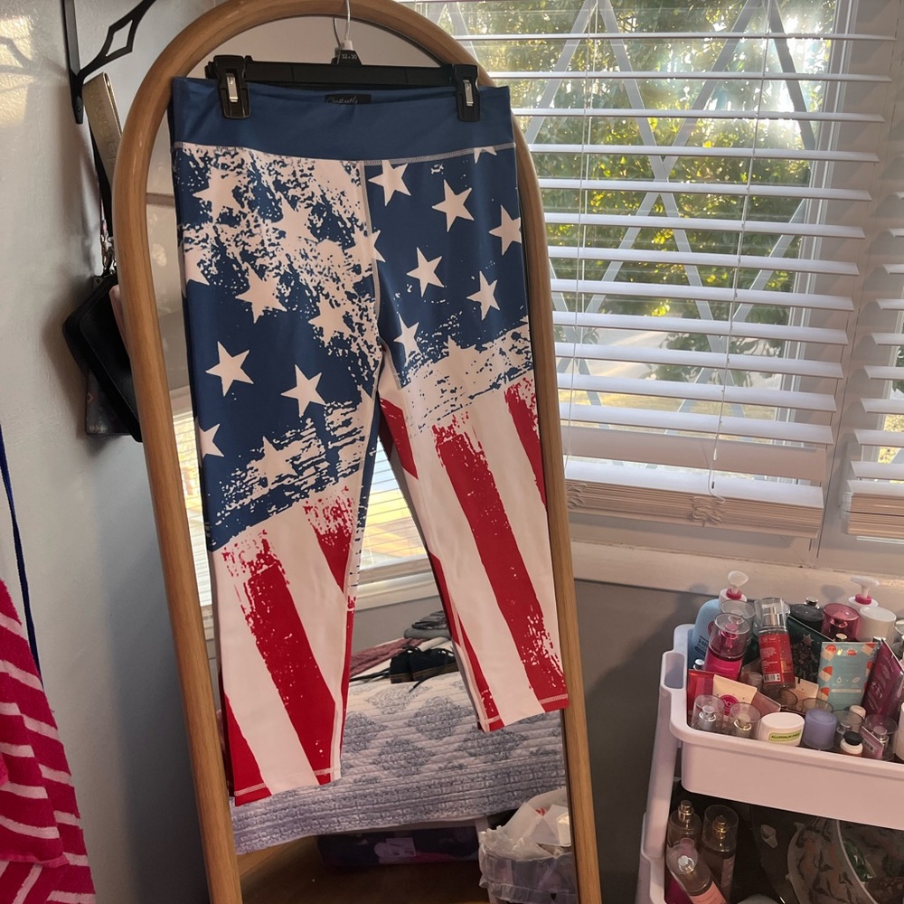 Patriotic Stars and Stripes woman’s Leggings